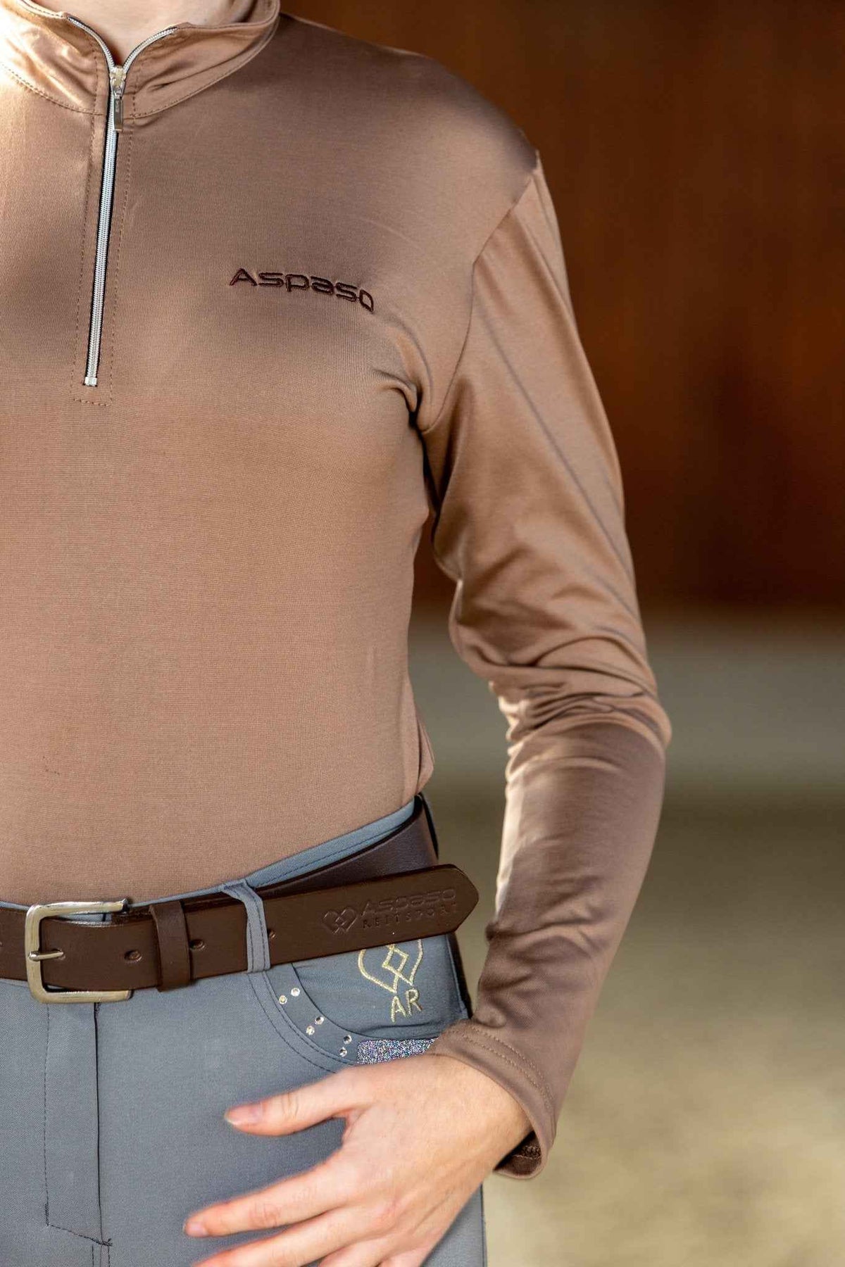 Langarmshirt "Aspaso Coffee" - Cheval Cheval Reitsport