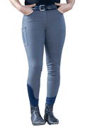 Reithose „Aspaso Casual“ grau/ blau - Cheval Cheval Reitsport