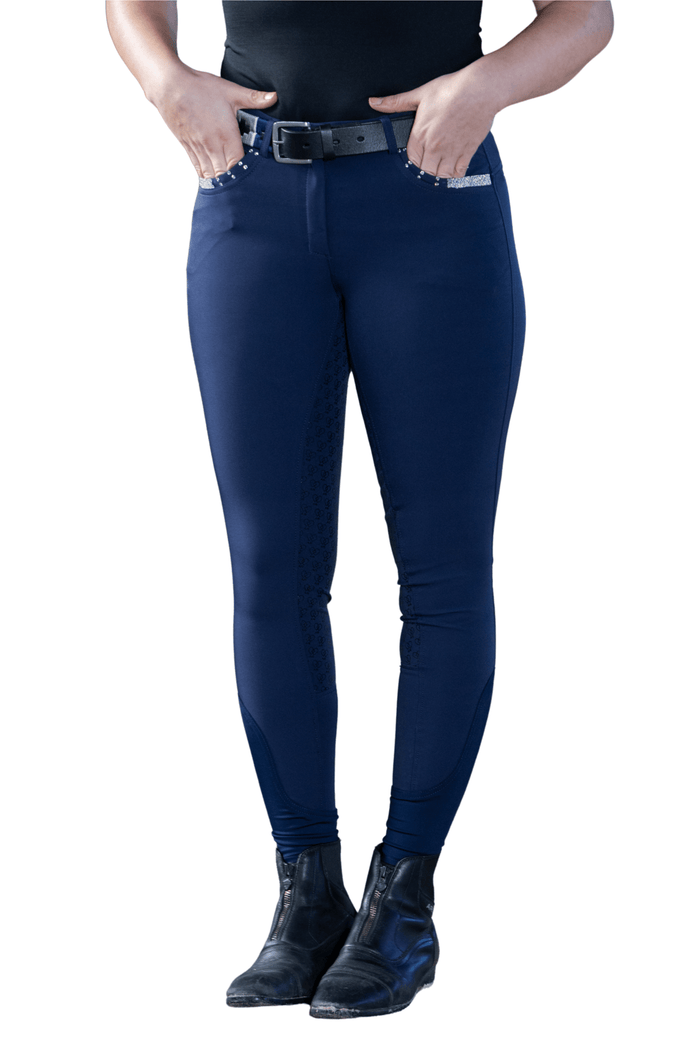 Reithose "Aspaso Glitter" blau - Cheval Cheval Reitsport