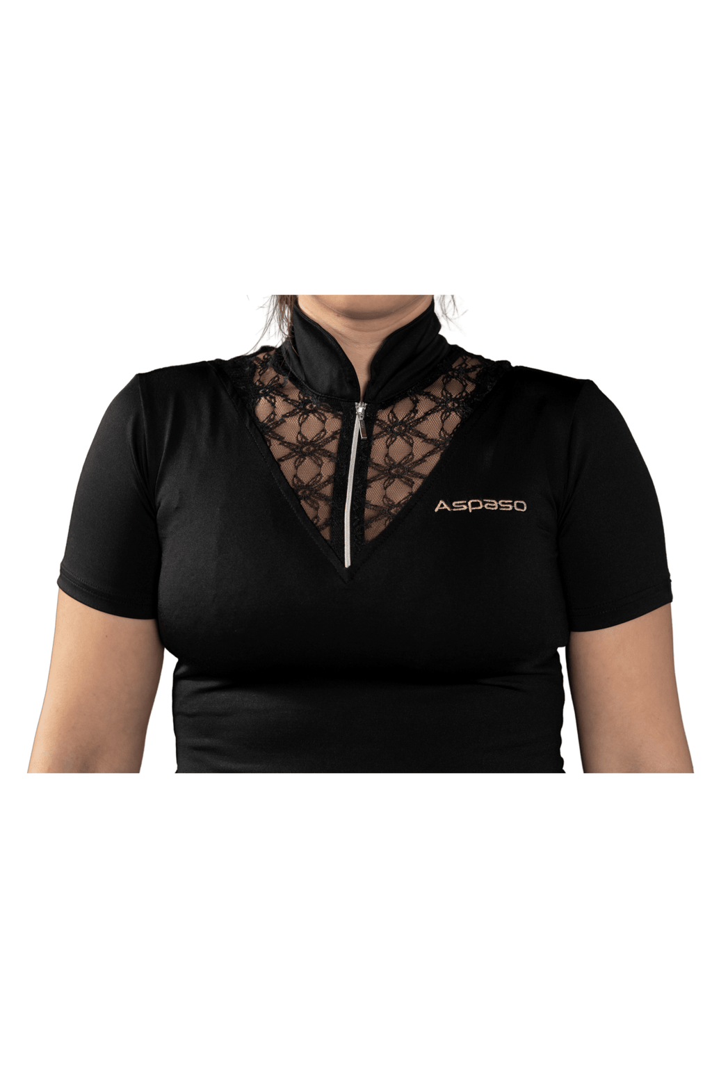 Showshirt "Aspaso Flower" schwarz - Cheval Cheval Reitsport
